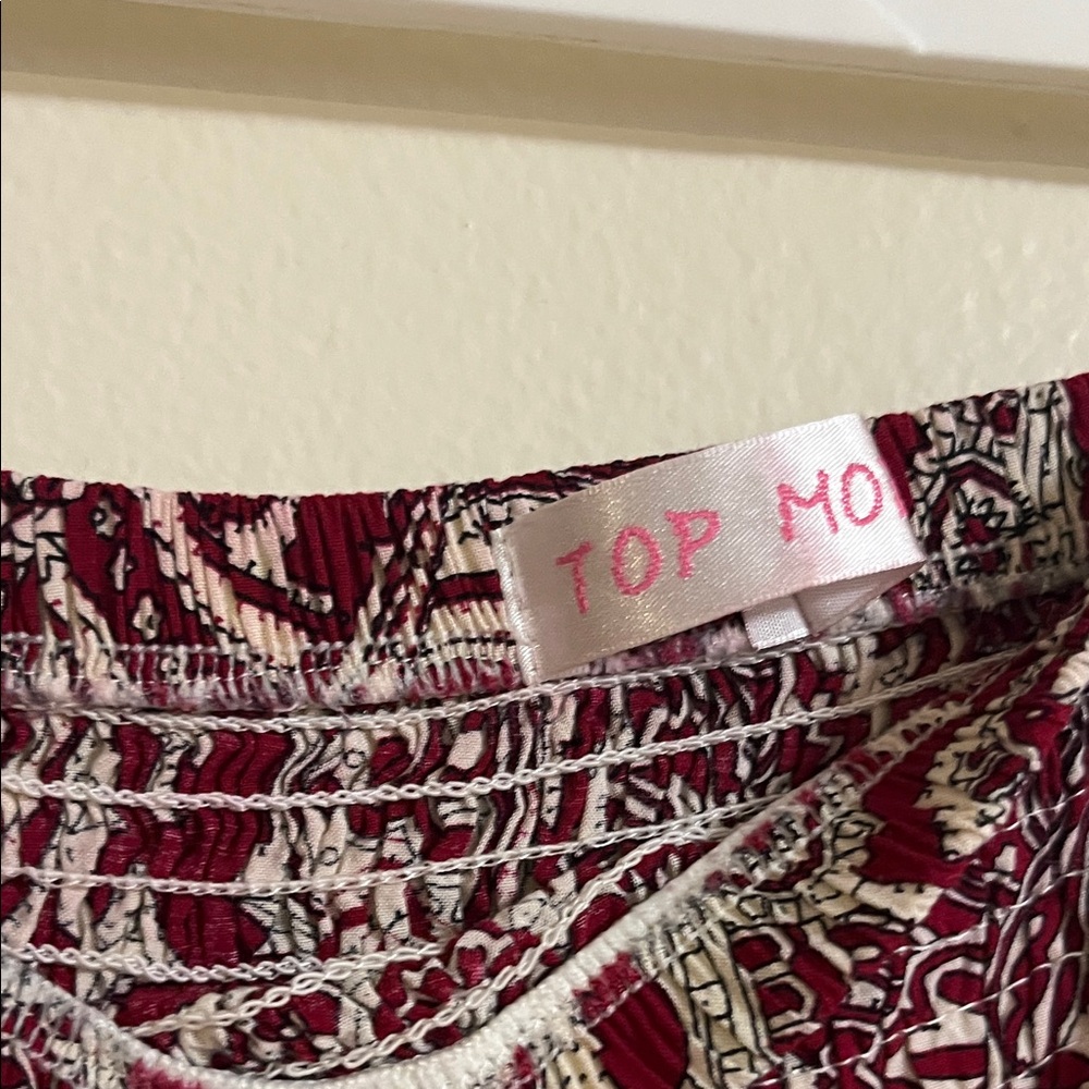 TOP Moda Burgundy and White Paisley Maxi Skirt - Picture 2 of 5